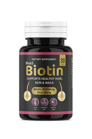 Bio5 BIOTIN Dietary Supplement for (Hair, Nail & Skin